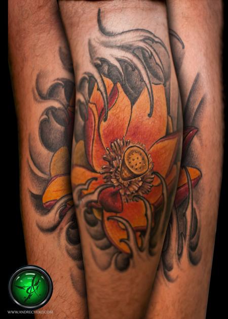 Tattoos - Lotus Flower Color tattoo - 76035
